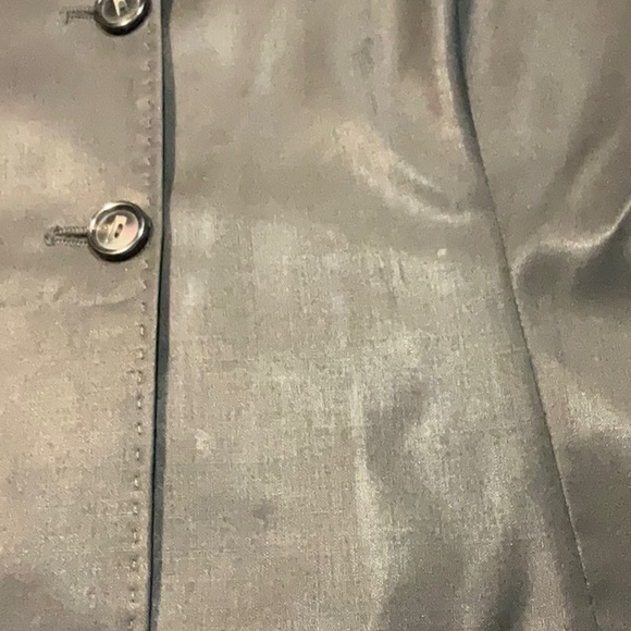 Rene’ Lezard Blazer Waist Jacket Wool Three Button Up Black Size 36 - Picture 11 of 12